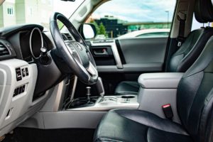 car interior in black